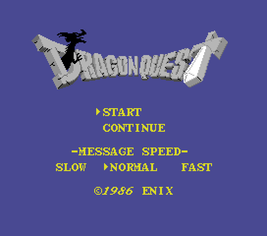 Dragon Quest 1 Title Screen